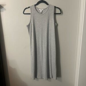 Nine West Light Gray Sleeveless Midi Dress